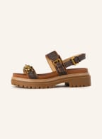 MICHAEL KORS Platform sandals KAILEY, Color: DARK BROWN/ BROWN (Image 1)
