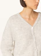 American Vintage Cardigan GILET with alpaca , Color: LIGHT GRAY (Image 1)