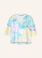 BOSS Cropped shirt , Color: WHITE/ NEON TURQUOISE/ LIGHT PINK (Image 1)