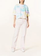 BOSS Cropped shirt , Color: WHITE/ NEON TURQUOISE/ LIGHT PINK (Image 1)