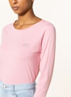 LIU JO Long sleeve shirt with decorative gems, Color: PINK (Image 1)