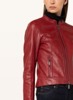 MILESTONE Lederjacke MSELENA , Farbe: DUNKELROT (Bild 1)
