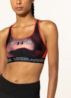 UNDER ARMOUR Sports bra HEATGEAR®, Color: RED/ BLACK (Image 1)