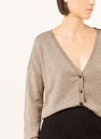LISA YANG Strickjacke ABBY aus Cashmere, Farbe: TAUPE (Bild 1)