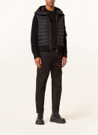 MONCLER Cardigan HYBRID in mixed materials, Color: BLACK (Image 1)