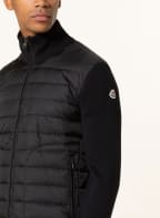 MONCLER Cardigan HYBRID in mixed materials, Color: BLACK (Image 1)