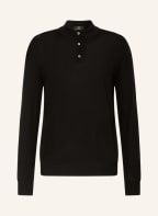STROKESMAN'S Strick-Poloshirt aus Merinowolle , Farbe: SCHWARZ (Bild 1)