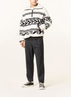 ISABEL MARANT Faux fur half-zip sweater MARLO, Color: ECRU/ BLACK (Image 1)