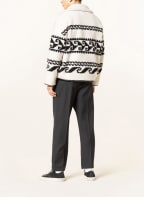 ISABEL MARANT Faux fur half-zip sweater MARLO, Color: ECRU/ BLACK (Image 1)