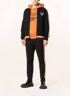 MCM Sweat jacket with tuxedo stripes, Color: BLACK (Image 1)