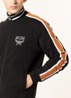 MCM Sweat jacket with tuxedo stripes, Color: BLACK (Image 1)