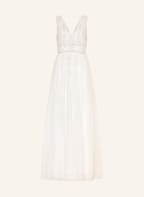 ADRIANNA PAPELL Abendkleid mit Schmucksteinen und Pailletten, Farbe: ECRU (Bild 1)