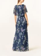 ADRIANNA PAPELL Abendkleid aus Mesh mit Glitzergarn, Farbe: DUNKELBLAU/ GRÜN/ HELLLILA (Bild 1)
