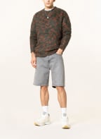 Acne Studios Sweater, Color: DARK GREEN/ ORANGE (Image 1)