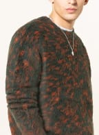 Acne Studios Sweater, Color: DARK GREEN/ ORANGE (Image 1)