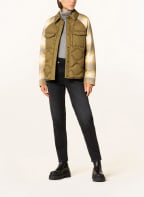WOOLRICH Daunenjacke ALBA im Materialmix, Farbe: OLIV/ CREME/ GELB (Bild 1)