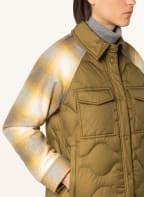 WOOLRICH Daunenjacke ALBA im Materialmix, Farbe: OLIV/ CREME/ GELB (Bild 1)
