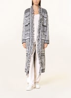 MARC CAIN Knit cardigan with glitter thread, Color: WHITE/ BLACK (Image 1)