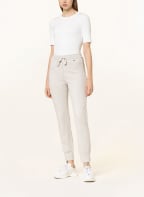 MARC CAIN Knit trousers in jogger style, Color: 130 soft pearl (Image 1)