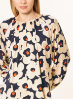 seidensticker Blusenshirt aus Satin, Farbe: NUDE/ DUNKELBLAU/ ORANGE (Bild 1)