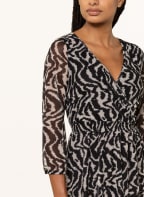 MORE & MORE Dress, Color: BLACK/ CREAM (Image 1)