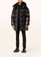 DOLCE & GABBANA Oversized-Steppjacke mit abnehmbarer Kapuze , Farbe: SCHWARZ (Bild 1)