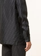 FENDI Resorthemd Comfort Fit aus Seide, Farbe: SCHWARZ/ DUNKELGRÜN (Bild 1)
