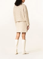 VALENTINO Boxy jacket with decorative gems and glitter thread, Color: ECRU/ GOLD (Image 1)