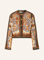 VALENTINO Cardigan with glitter thread, Color: BLACK/ COGNAC/ GOLD (Image 1)
