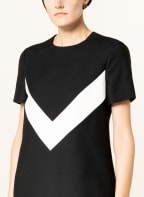 VALENTINO Sheath dress with silk, Color: BLACK/ WHITE (Image 1)