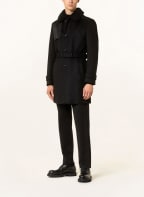 HUGO Mantel MELTON im Materialmix , Farbe: SCHWARZ (Bild 1)