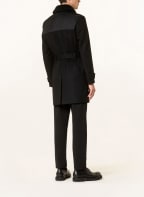 HUGO Mantel MELTON im Materialmix , Farbe: SCHWARZ (Bild 1)