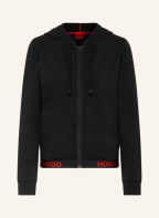 HUGO Lounge sweat jacket SPORTY LOGO, Color: BLACK (Image 1)