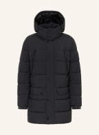 BOSS Quilted coat CONLON with removable hood, Color: BLACK (Image 1)
