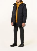 BOSS Quilted coat CONLON with removable hood, Color: BLACK (Image 1)