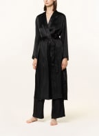 darling harbour Women's dressing gown, Color: BLACK (Image 1)