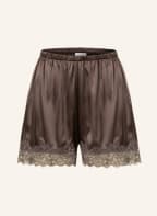 darling harbour Schlafshorts aus Seide , Farbe: DUNKELBRAUN (Bild 1)