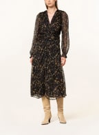 Lala Berlin Kleid DOLLINA mit Seide, Farbe: SCHWARZ/ BEIGE/ LILA (Bild 1)