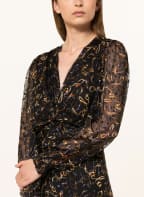 Lala Berlin Kleid DOLLINA mit Seide, Farbe: SCHWARZ/ BEIGE/ LILA (Bild 1)