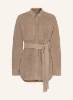 handstich Leather overshirt, Color: BEIGE (Image 1)