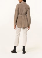 handstich Leather overshirt, Color: BEIGE (Image 1)