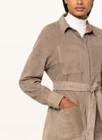 handstich Leather overshirt, Color: BEIGE (Image 1)