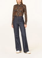 DESOTO Hemdbluse PIA aus Jersey, Farbe: SCHWARZ/ DUNKELBLAU/ BRAUN (Bild 1)