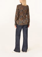 DESOTO Hemdbluse PIA aus Jersey, Farbe: SCHWARZ/ DUNKELBLAU/ BRAUN (Bild 1)
