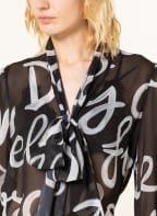 DOLCE & GABBANA Schluppenbluse, Farbe: SCHWARZ/ WEISS/ HELLGRAU (Bild 1)