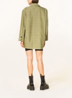 GANNI Oversized-Blazer mit Leinen, Farbe: HELLGRÜN (Bild 1)