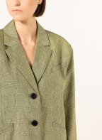 GANNI Oversized-Blazer mit Leinen, Farbe: HELLGRÜN (Bild 1)