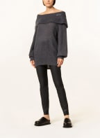 GANNI Off-shoulder sweater with mohair , Color: DARK GRAY (Image 1)