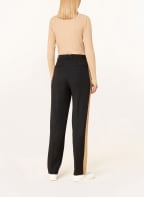 BOSS Marlenehose TICONIA mit Galonstreifen, Farbe: SCHWARZ/ WEISS/ BEIGE (Bild 1)