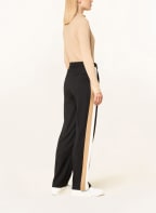 BOSS Marlenehose TICONIA mit Galonstreifen, Farbe: SCHWARZ/ WEISS/ BEIGE (Bild 1)